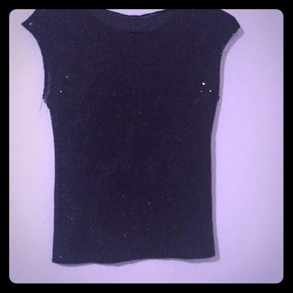 Sequined black shirt